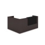 Лаунж 1КР-КЛ.102.1 (Венге/Черный матовый) Комплект Ресепшн с фартуком HPL (с подсветкой)