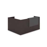 Лаунж 1КР-КЛ.102 (Венге/Графит матовый) Комплект Ресепшн с фартуком HPL (без подсветки)