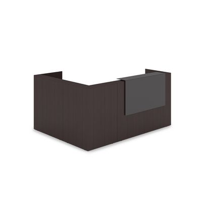 Лаунж 1КР-КЛ.102 (Венге/Графит матовый) Комплект Ресепшн с фартуком HPL (без подсветки)