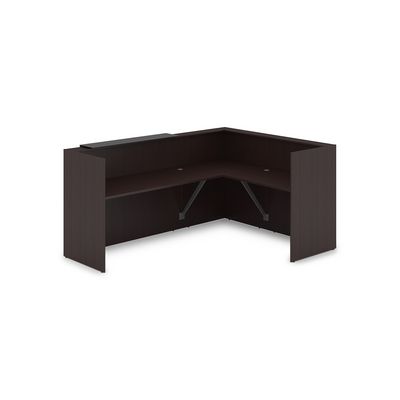 Лаунж 1КР-КЛ.102 (Венге/Графит матовый) Комплект Ресепшн с фартуком HPL (без подсветки)