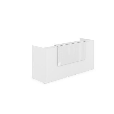 Лаунж 1КР-КЛ.001.1 (Белый/Белый глянец) Комплект Ресепшн с фартуком HPL (с подсветкой)