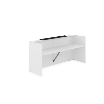 Лаунж 1КР-КЛ.001.1 (Белый/Черный матовый) Комплект Ресепшн с фартуком HPL (с подсветкой)