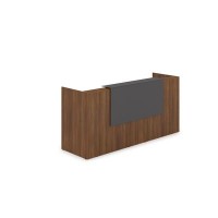 Лаунж 1КР-КЛ.001 (Шамони темный/Графит матовый) Комплект Ресепшн с фартуком HPL (без подсветки)