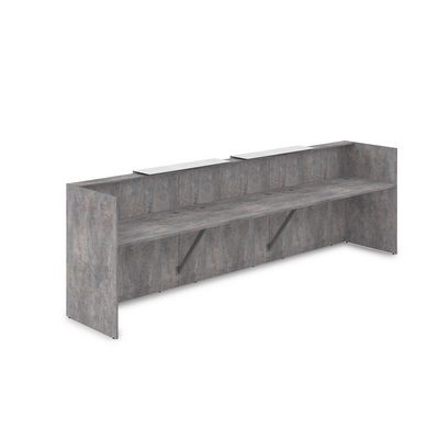 Лаунж 1КР-КЛ.002 (Basalt/Белый глянец) Комплект Ресепшн с фартуком HPL (без подсветки)