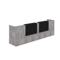 Лаунж 1КР-КЛ.002 (Basalt/Черный матовый) Комплект Ресепшн с фартуком HPL (без подсветки)