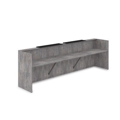 Лаунж 1КР-КЛ.002 (Basalt/Черный матовый) Комплект Ресепшн с фартуком HPL (без подсветки)