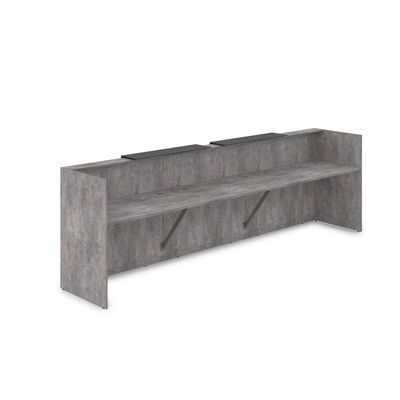 Лаунж 1КР-КЛ.002 (Basalt/Графит матовый) Комплект Ресепшн с фартуком HPL (без подсветки)