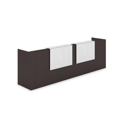 Лаунж 1КР-КЛ.002 (Венге/Белый глянец) Комплект Ресепшн с фартуком HPL (без подсветки)