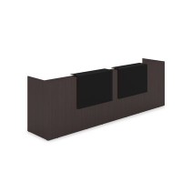 Лаунж 1КР-КЛ.002 (Венге/Черный матовый) Комплект Ресепшн с фартуком HPL (без подсветки)