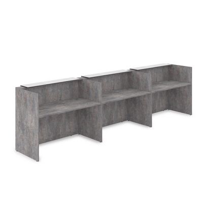 Лаунж 1КР-КЛ.003 (Basalt/Белый глянец) Комплект Ресепшн с фартуком HPL (без подсветки)