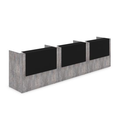 Лаунж 1КР-КЛ.003 (Basalt/Черный матовый) Комплект Ресепшн с фартуком HPL (без подсветки)