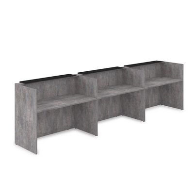 Лаунж 1КР-КЛ.003 (Basalt/Черный матовый) Комплект Ресепшн с фартуком HPL (без подсветки)