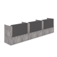 Лаунж 1КР-КЛ.003 (Basalt/Графит матовый) Комплект Ресепшн с фартуком HPL (без подсветки)