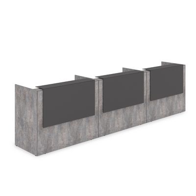 Лаунж 1КР-КЛ.003 (Basalt/Графит матовый) Комплект Ресепшн с фартуком HPL (без подсветки)