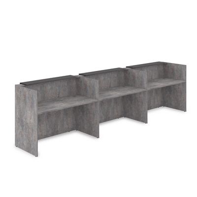 Лаунж 1КР-КЛ.003 (Basalt/Графит матовый) Комплект Ресепшн с фартуком HPL (без подсветки)