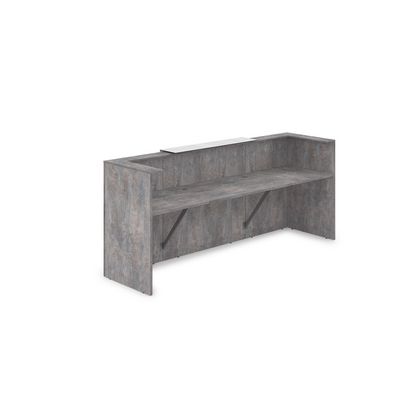 Лаунж 1КР-КЛ.201 (Basalt/Белый глянец) Комплект Ресепшн с фартуком HPL (без подсветки)