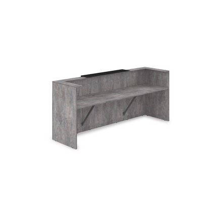 Лаунж 1КР-КЛ.201 (Basalt/Черный матовый) Комплект Ресепшн с фартуком HPL (без подсветки)