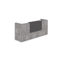 Лаунж 1КР-КЛ.201.1 (Basalt/Графит матовый) Комплект Ресепшн с фартуком HPL (с подсветкой)