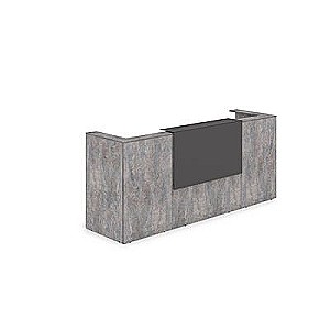 Лаунж 1КР-КЛ.201 (Basalt/Графит матовый) Комплект Ресепшн с фартуком HPL (без подсветки)