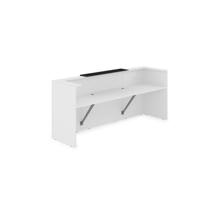 Лаунж 1КР-КЛ.201.1 (Белый/Черный матовый) Комплект Ресепшн с фартуком HPL (с подсветкой)