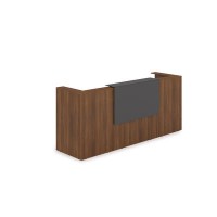 Лаунж 1КР-КЛ.201 (Шамони темный/Графит матовый) Комплект Ресепшн с фартуком HPL (без подсветки)