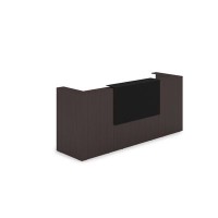 Лаунж 1КР-КЛ.201.1 (Венге/Черный матовый) Комплект Ресепшн с фартуком HPL (с подсветкой)