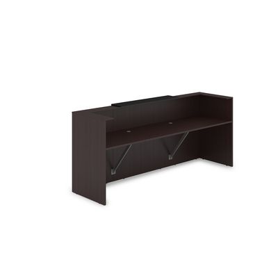 Лаунж 1КР-КЛ.201.1 (Венге/Черный матовый) Комплект Ресепшн с фартуком HPL (с подсветкой)