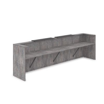 Лаунж 1КР-КЛ.202 (Basalt/Графит матовый) Комплект Ресепшн с фартуком HPL (без подсветки)