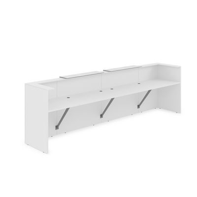 Лаунж 1КР-КЛ.202 (Белый/Белый глянец) Комплект Ресепшн с фартуком HPL (без подсветки)