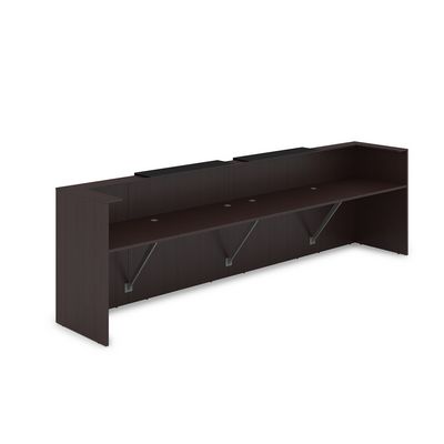 Лаунж 1КР-КЛ.202 (Венге/Черный матовый) Комплект Ресепшн с фартуком HPL (без подсветки)