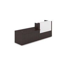 Лаунж 1КРС-ДС.007 (Венге/Белый) Комплект Ресепшн с фартуком ЛДСП (без подсветки)