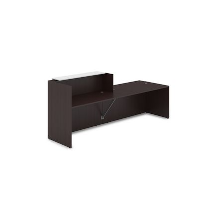 Лаунж 1КРС-ДС.007 (Венге/Белый) Комплект Ресепшн с фартуком ЛДСП (без подсветки)