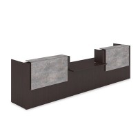 Лаунж 1КРС-ДС.009 (Венге/Basalt) Комплект Ресепшн с фартуком ЛДСП (без подсветки)