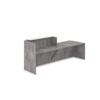 Лаунж 1КРС-КЛ.007 (Basalt/Белый глянец) Комплект Ресепшн с фартуком HPL (без подсветки)