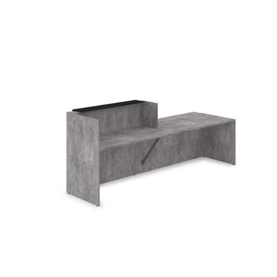 Лаунж 1КРС-КЛ.007 (Basalt/Черный матовый) Комплект Ресепшн с фартуком HPL (без подсветки)