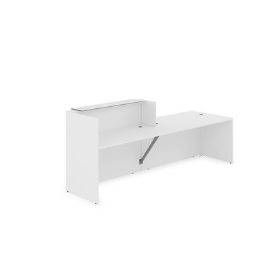 Лаунж 1КРС-КЛ.007 (Белый/Белый глянец) Комплект Ресепшн с фартуком HPL (без подсветки)