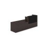 Лаунж 1КРС-КЛ.007.1 (Венге/Черный матовый) Комплект Ресепшн с фартуком HPL (с подсветкой)