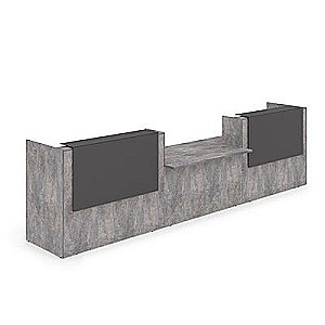 Лаунж 1КРС-КЛ.009 (Basalt/Графит матовый) Комплект Ресепшн с фартуком HPL (без подсветки)