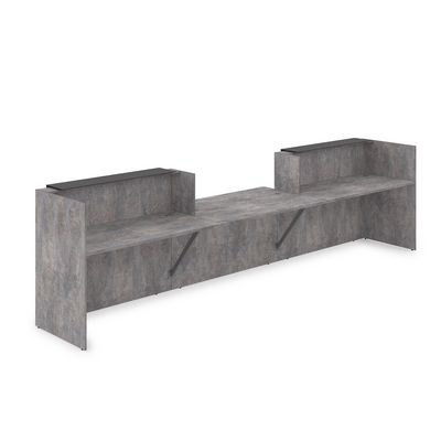 Лаунж 1КРС-КЛ.009 (Basalt/Графит матовый) Комплект Ресепшн с фартуком HPL (без подсветки)