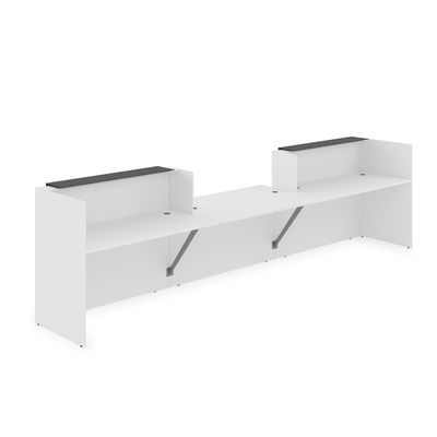 Лаунж 1КРС-КЛ.009.1 (Белый/Графит матовый) Комплект Ресепшн с фартуком HPL (с подсветкой)