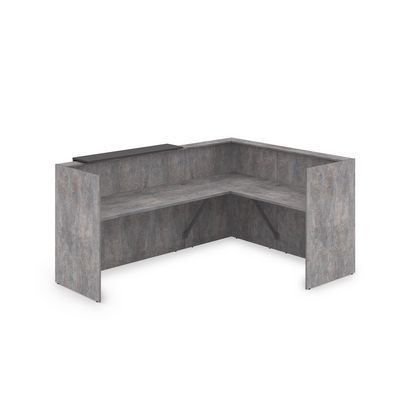 Лаунж 1КР-ДС.102.1 (Basalt/Графит) Комплект Ресепшн с фартуком ЛДСП (с подсветкой)