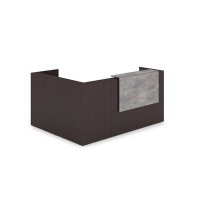 Лаунж 1КР-ДС.102 (Венге/Basalt) Комплект Ресепшн с фартуком ЛДСП (без подсветки)