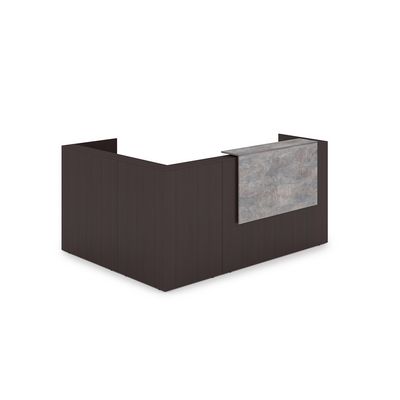 Лаунж 1КР-ДС.102 (Венге/Basalt) Комплект Ресепшн с фартуком ЛДСП (без подсветки)