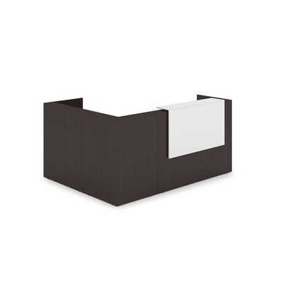 Лаунж 1КР-ДС.102 (Венге/Белый) Комплект Ресепшн с фартуком ЛДСП (без подсветки)