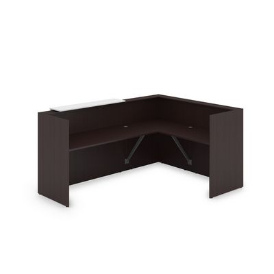 Лаунж 1КР-ДС.102 (Венге/Белый) Комплект Ресепшн с фартуком ЛДСП (без подсветки)