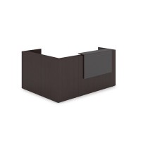 Лаунж 1КР-ДС.102.1 (Венге/Графит) Комплект Ресепшн с фартуком ЛДСП (с подсветкой)