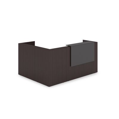 Лаунж 1КР-ДС.102 (Венге/Графит) Комплект Ресепшн с фартуком ЛДСП (без подсветки)