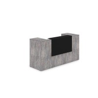 Лаунж 1КРТ-КЛ.004 (Basalt/Черный матовый) Комплект Ресепшн с фартуком HPL (без подсветки)