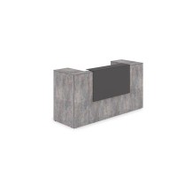 Лаунж 1КРТ-КЛ.004 (Basalt/Графит матовый) Комплект Ресепшн с фартуком HPL (без подсветки)