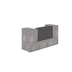 Лаунж 1КРТ-КЛ.004 (Basalt/Графит матовый) Комплект Ресепшн с фартуком HPL (без подсветки)